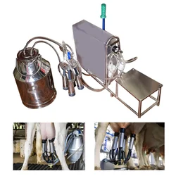 Commercial 15 Liter Manual SS Milking Machine, With a Sitting Stool